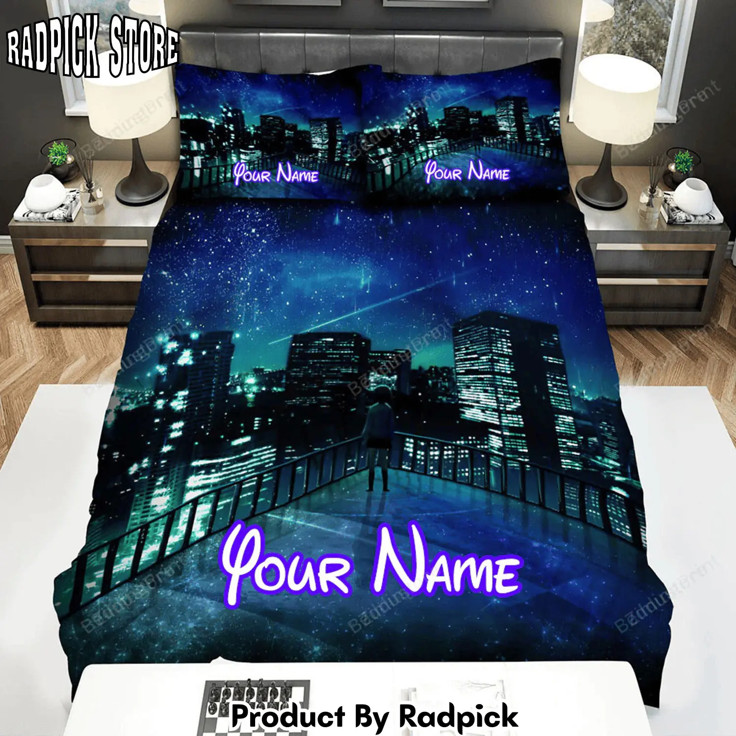 Radpick the blood2b anime standing on the terrace art bed sheets spread duvet cover personalized name bedding sets rp3271357
